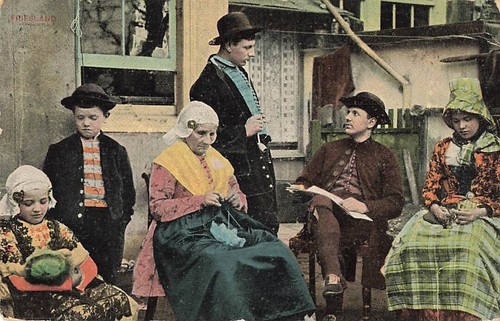 Postcard group men women - postcard,